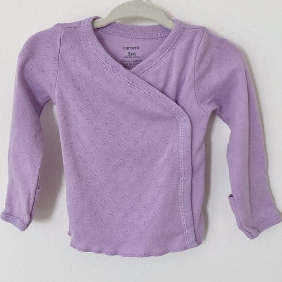 Carter's Baby Girl Wrap Over Top Bundle 0-3M -Pink/Purple/Blue - Picture 6 of 13